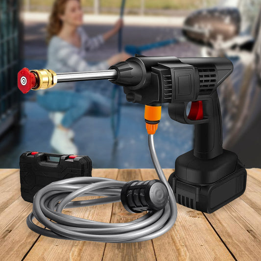8550 48v Car Washing Kit Portable Pressure Washer With Rechargeable Cordless Pressure Washer Gun Handheld Pressure Washer For Car Car Washer Gun (Type 1- Single Battery)